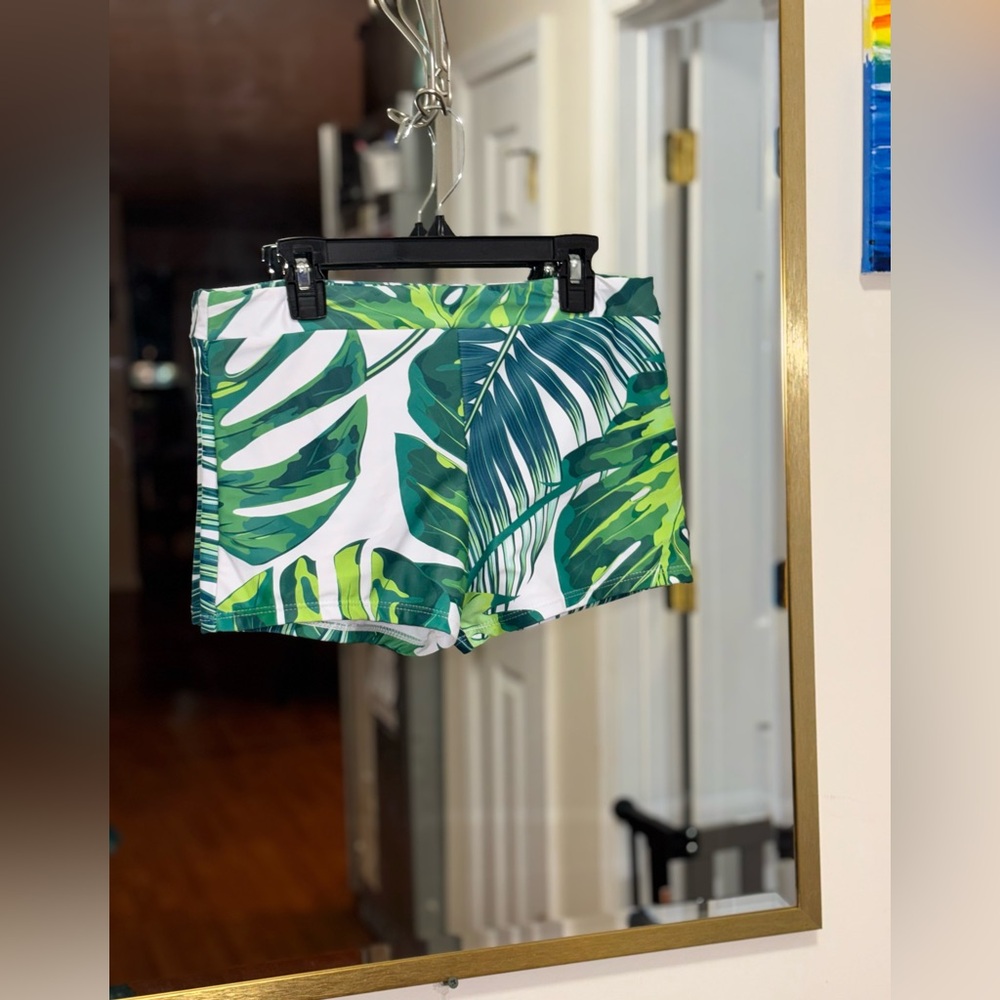 Tropical Green Leaf Print Jumpsuit - Picture 5 of 6